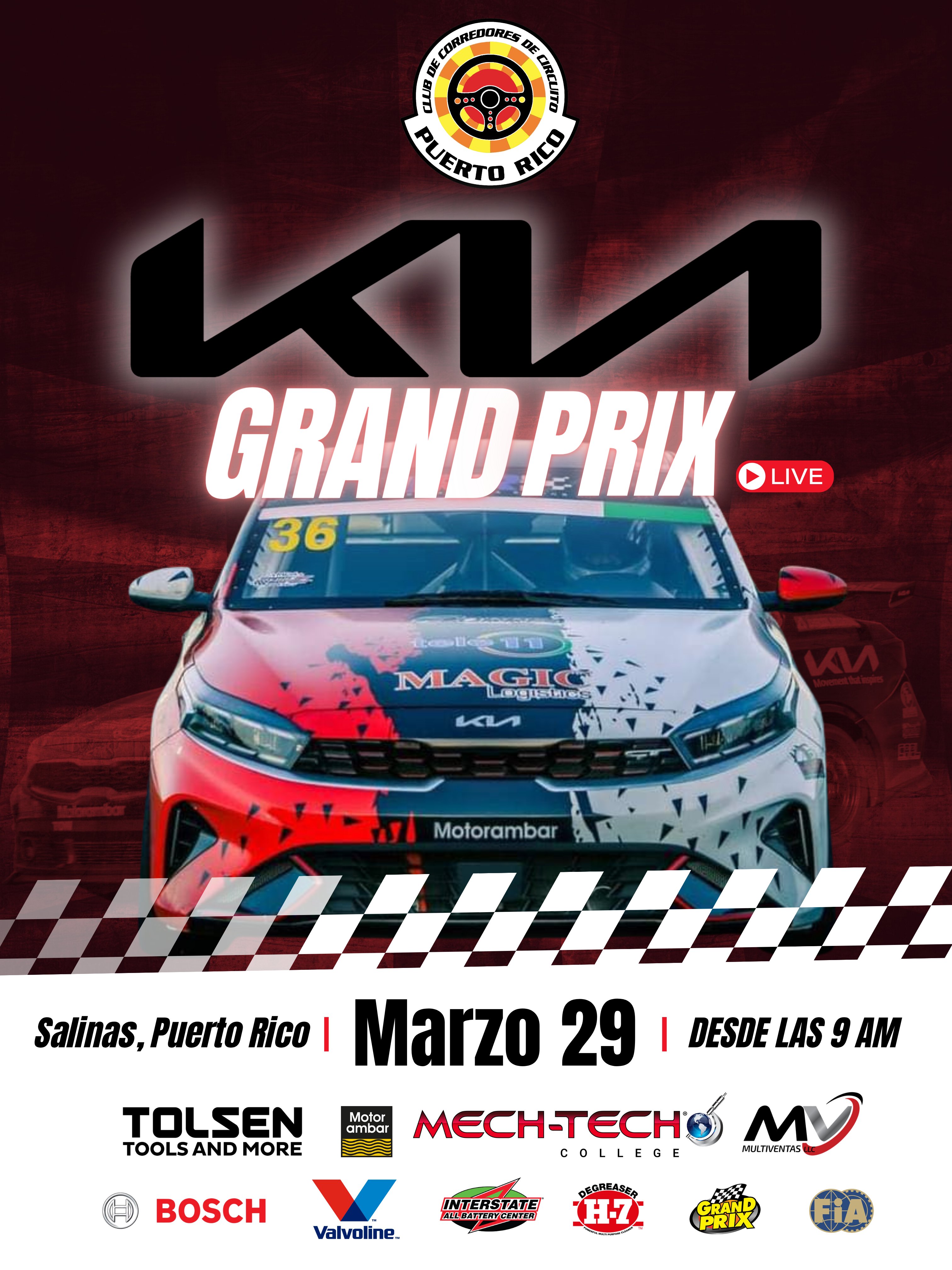 Flyer oficial del KIA Grand Prix 2026